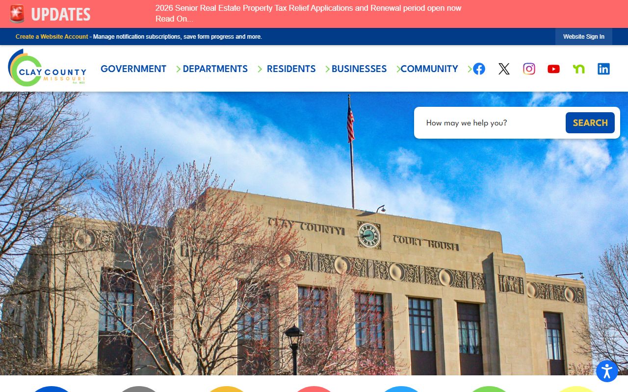 Clay County Missouri official website for probate court records in Liberty