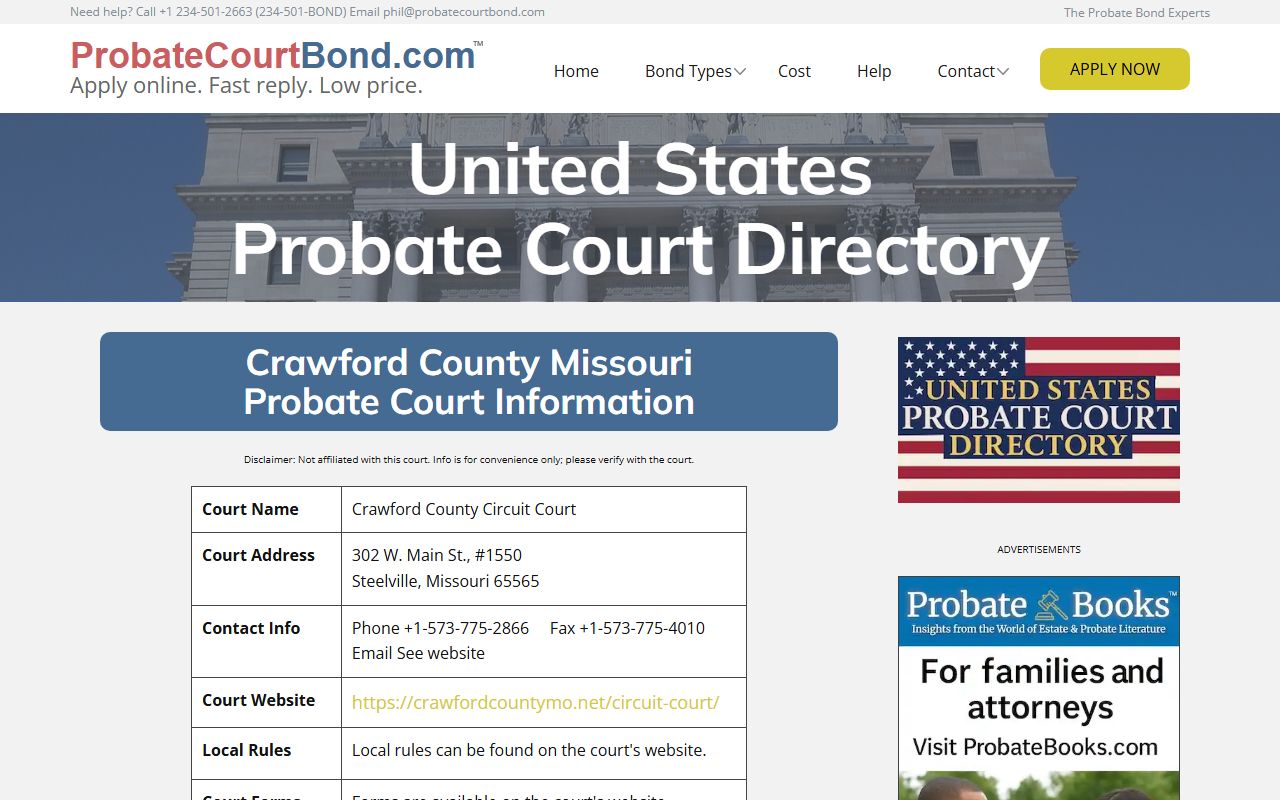 Crawford County probate court records