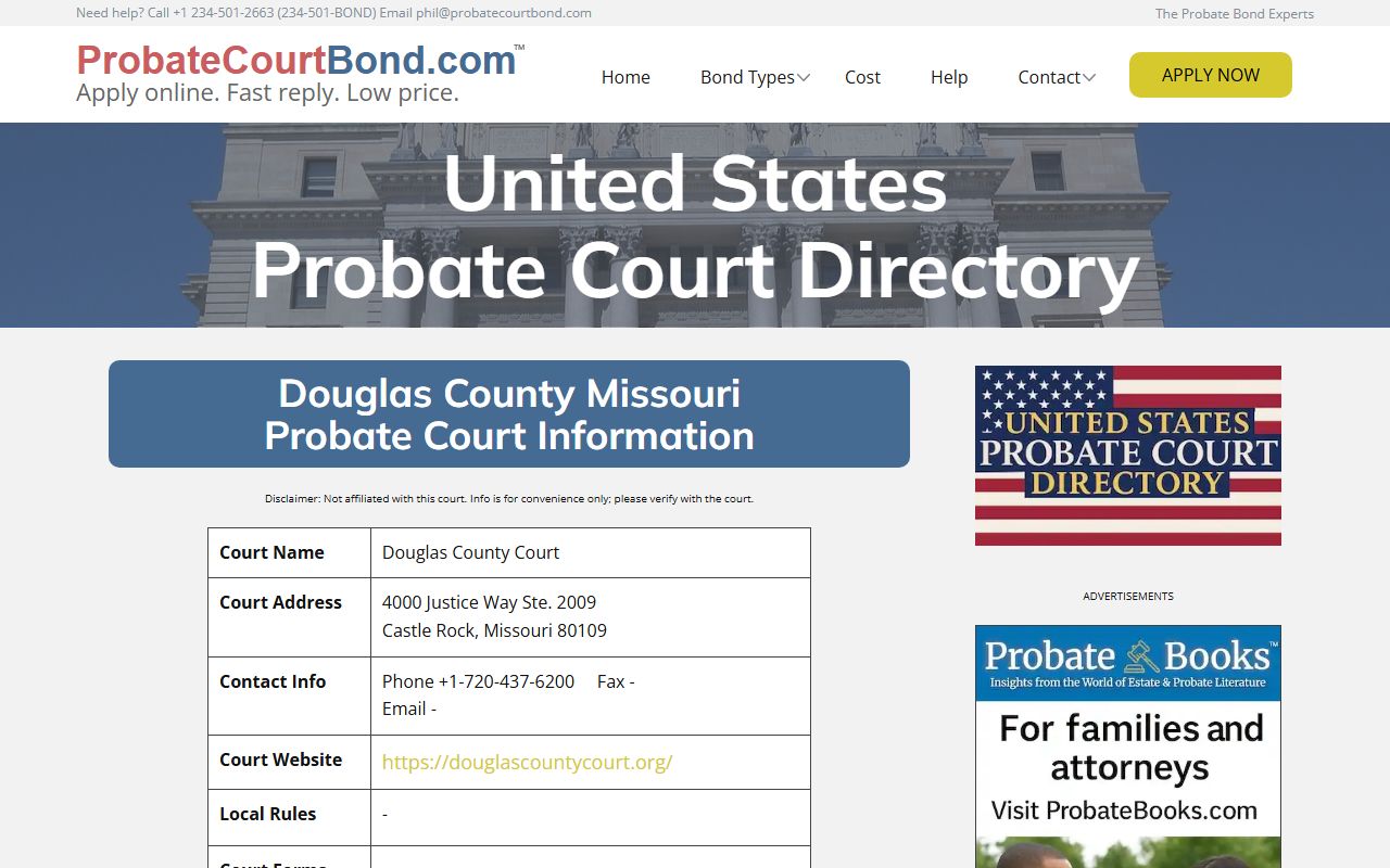 Douglas County probate court records