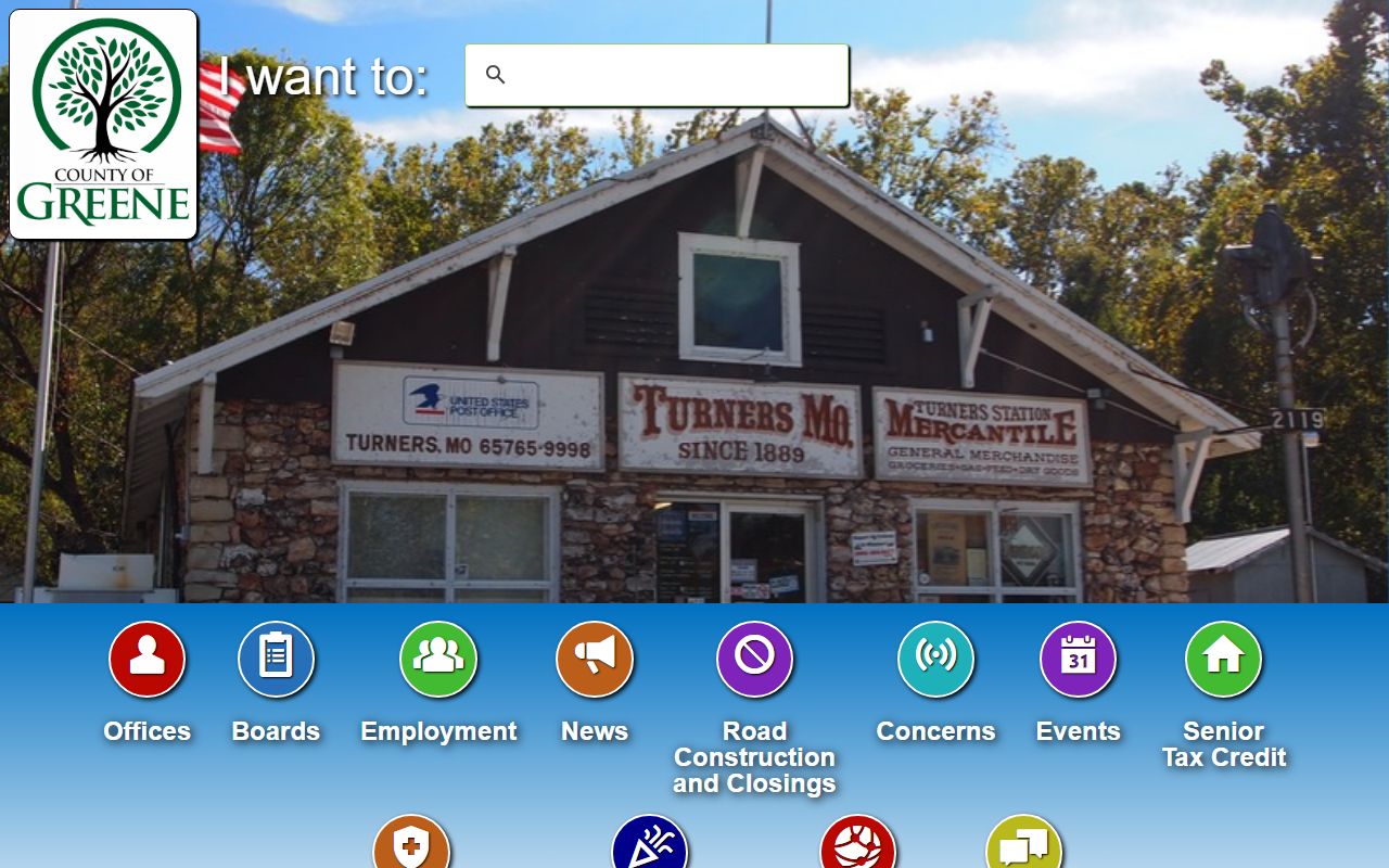 Greene County government website showing probate court records information