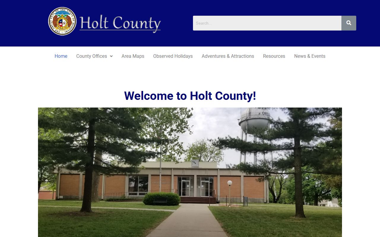 Holt County government website for probate court records information