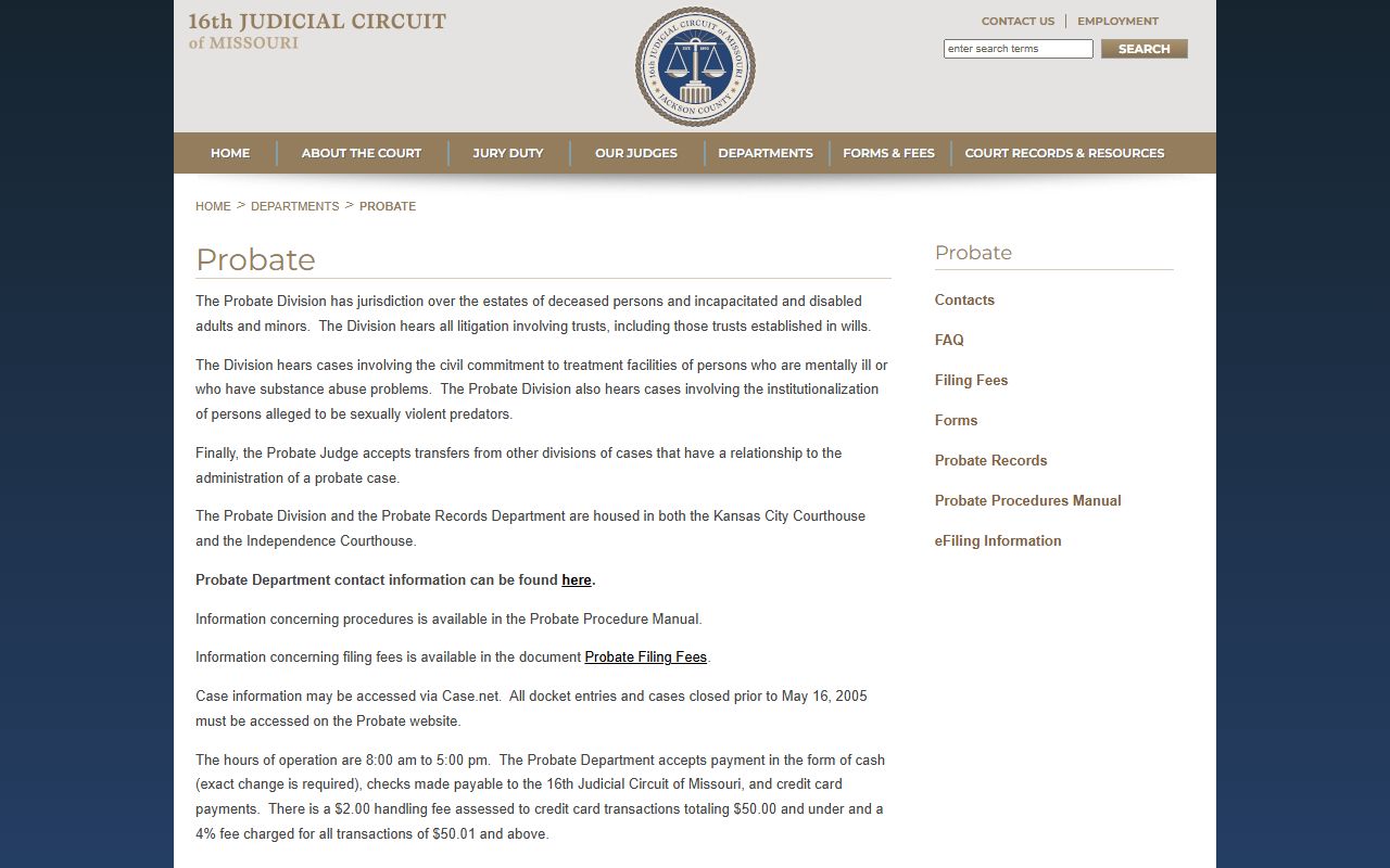 Jackson County probate court records