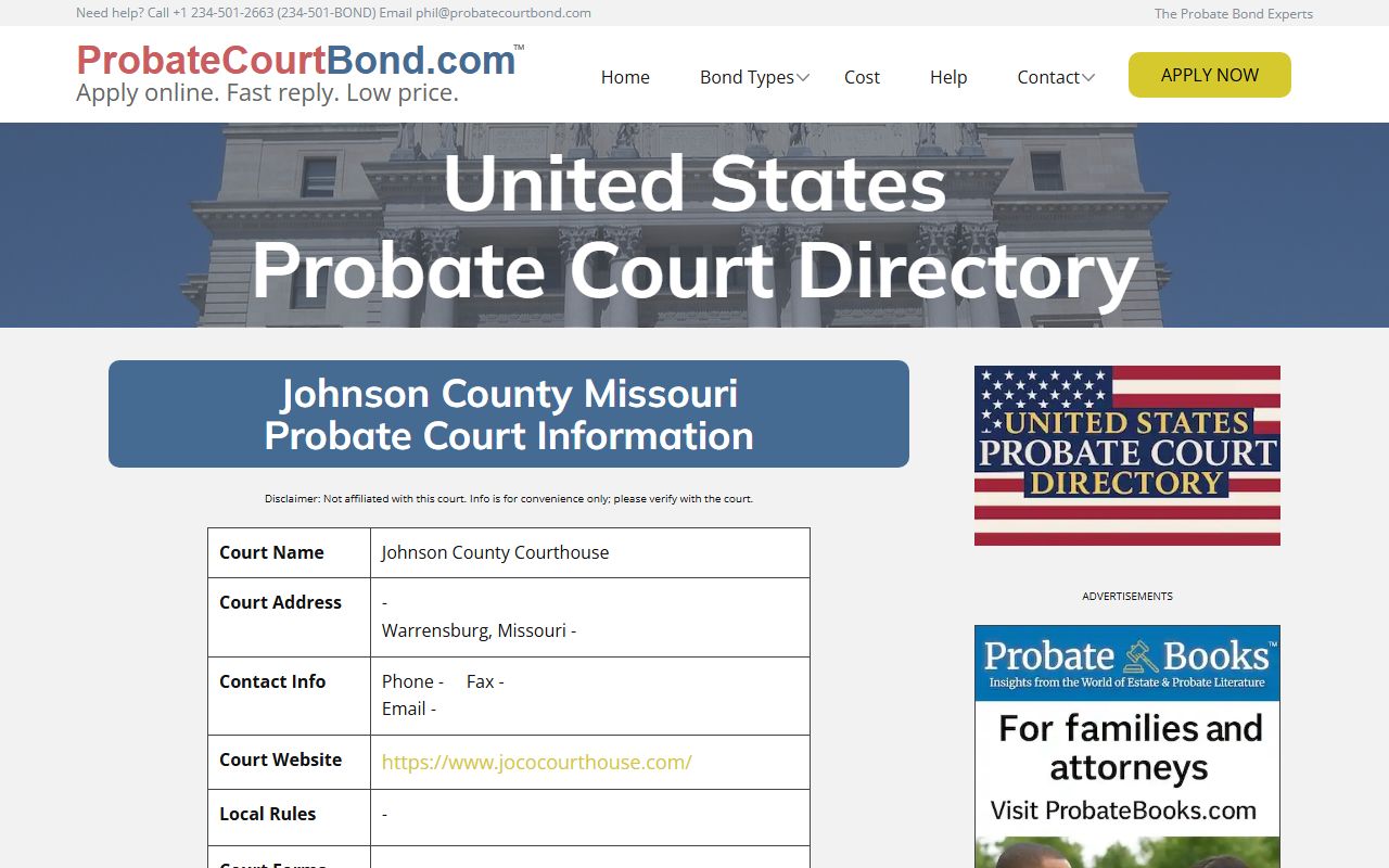 Johnson County probate court records